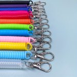 Plastic Spring Rope Keychain Spring Keychain Retractable Spring Ornament Chain