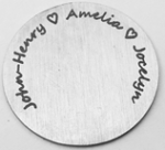 FLPD5 - Personalized Disc For Floating Locket With Family Names Silver Or Gold Stainless Steel