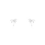 Tiny Palm Tree Studs Silver