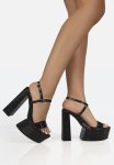 Jesse Blockheel Platform - Black Croc