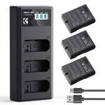 K&f Concept 3 Pack EN-EL14 Batteries & Lcd Charger Compatible With Nikon