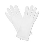 White Satin Short Gloves Adult