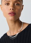Layered Snake Ball Chain Necklace