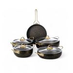 Elite 9 Piece Cookware Set Black