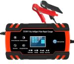 Gb Car Battery Charger 12V 8A 24V 4A Automatic Smart Battery Charger-black