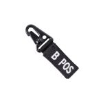 Blood Type Key Chain With Snaphook B Positive Black - 1PC