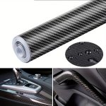 Carbon Fiber Vinyl Self Adhesive Film Car Wrap Film Car Door Sill Protector Bumper Protector Carbon Fiber Film Gloss Black Vinyl