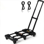 Heavy Duty Foldable Hand Cart Trolley Truck Max 220KG With 2 Ropes