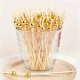 50pcs Bamboo Pearl Fruit Skewers Cake Dessert Snack Cocktail Sticks For Birthday Party Graduation Anniversary Holiday Decorations Supplies Cinco De Mayo Oktoberfest Canada Day
