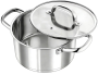 P&p Chef 4 Quart Stockpot With Lid Stainless Steel Cooking Stock Pot
