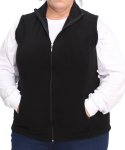 Ladies Sleeveless Fleece Jacket - 6XL Black
