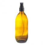 500ML Amber Glass Generic Bottle With Atomiser Spray - Black 28 410