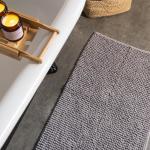 Microfibre Bath Mat Light Grey 50X80CM