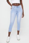 Sissy Boy Frances: Capri With Slit And Diamantes - Lt Periwinkle