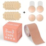 Invisible Lingerie Accessory Set 1 Roll Breast Lifting Patches And Breast Support Straps & 7 Pairs Breast Pasties Suitable For S