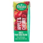 Rhodes 100% Apple & Cherry Fruit Juice Blend 200ML