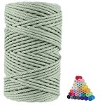 Flipped 100% Natural Cotton Macrame Cord 5MM X110 Yards Macrame Cords Colored Cotton Macrame Rope Craft Cord For Diy Crafts Knit