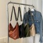 Girl's Fashion Solid Color Crossbody Bag With Zipper Closure And Adjustable Embroidered Strap Casual Commuting Sling Bag For Travel And Daily Use