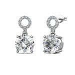 Cel Sta 925 Sterling Silver 4.00CT Moissanite Royalty Earring