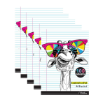 Exam Pads 100 Sheet Feint & Margin - Punched - Pack Of 5