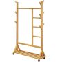 Clothing Rack With Shoe Storage Cabinet And Hanging Rail