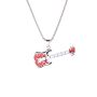 Hip Hop Red Guitar Pendant Necklace