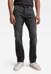 G-star Raw Mosa Straight Nero Black Stretch Denim - Worn In Black Moon