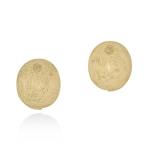 Infinity Plain Disk Earrings - 18KT Yellow Gold Vermeil