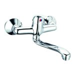 Pura Wall Mixer Single Lever Silver