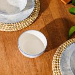 Printed Glazed Soup Bowl Sky Haze