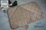 Simon Baker 2PC Memory Foam Bath Mat Set - Natural - Natural 50CM X 80CM