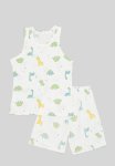PoP Candy Dino Pj Set - White