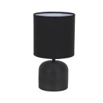 Black Ceramic Base With Fabric Shade Light TL833