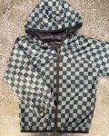 Lands End Blue Checked Rain Jacket 7Y