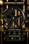20 Inch Bmw Fitment Rims 5 120 Pcd Staggered 5-SPOKE Gloss Black Alloy Rims