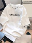 Men's Casual Short Sleeve Polyester T-Shirt With Letter Pattern Breathable And Soft Machine Washable Perfect For Daily And Leisu