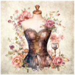 Fabric Paint Panel Floral Mannequin
