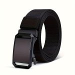 1PC Outdoor Sports Belt Automatic Buckle Pants Belt For Men