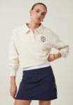 Cotton On Classic Fleece Collared Sweatshirt - Bh coconut