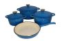 Authentic 7 Piece Cast Iron Dutch Oven Cookware Set