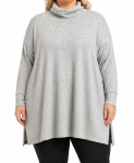 Lds Plain Ribbed Polonecks - 60 Sage