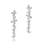 Flight Cascade Earrings Long - 18KT White Gold Vermeil
