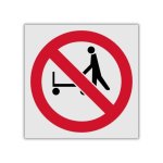 No Hand Trolleys Reflective Safety Sign PV09REF