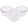 Bowls Glass White-grey-pink 3PCS