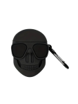 Black Skull Protective Airpod Carry Case Compatible With Airpods 1 & 2