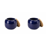 2 Pack - Ceramic Storage Canister With Bamboo Lid
