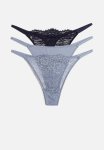 3-PACK Tanga Thong Briefs - Navy Blue & Dusty Blue