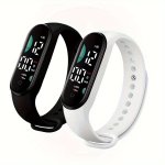2 Pieces New Digital LED Electronic Time And Date Watches - Sporty Glowing No Water Resistance World Time Date Calendar Digital