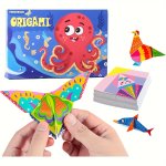 152 Sheets Origami Paper Kit - 72 Vivid Colorful Patterns With Folding Method Book - Perfect Birthday Gift For Boys And Girls En