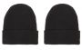 2 Mens Beanie Hats - Black